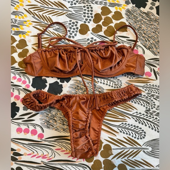 Somerfield Swim Bikini Set Wanda Bottom Cabarita Top Medium Sunburnt No Pads EUC - Picture 4 of 10